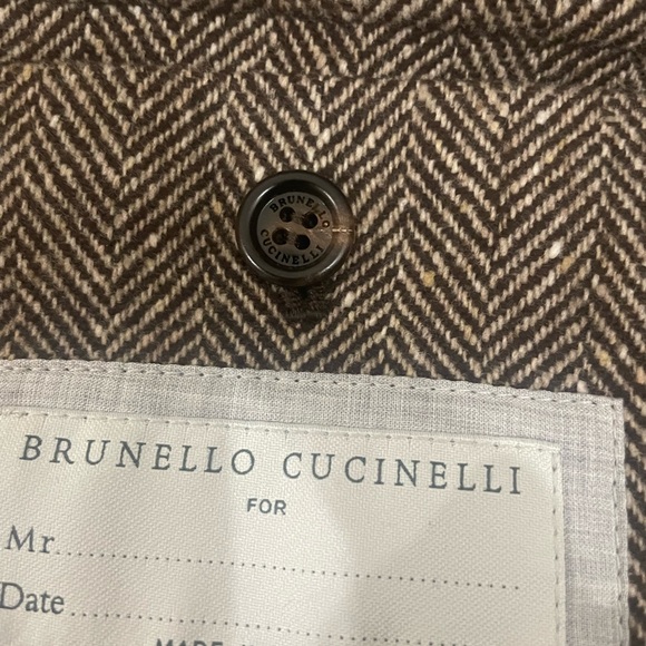 Brunello Cucinelli Mens Wool Cashmere Nvy Coat Sz 48/M - Picture 8 of 13